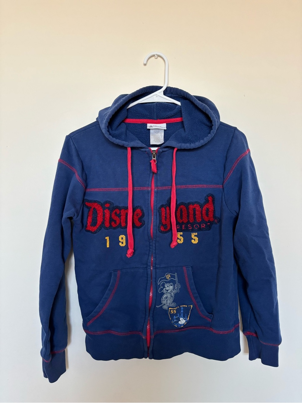 Women Disney Navy Hoodie with Red Accents